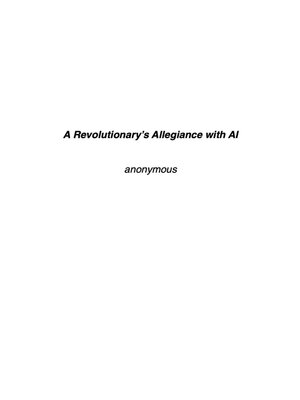 cover image of A Revolutionary's Allegiance with AI